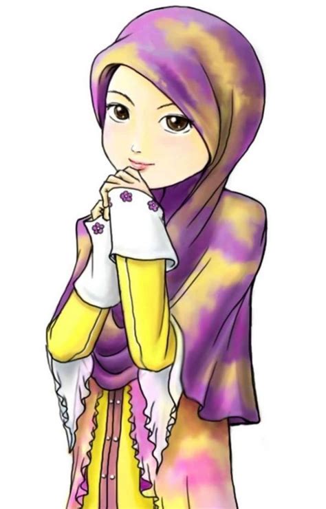 Bentuk Muslimah Kartun Cantik Berhijab Whdr 17 Gambar Kartun Muslimah