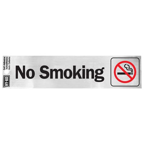 2 X 8 No Smoking Self Adhesive Sign