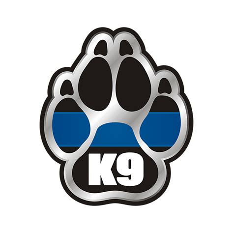 Thin Blue Line Paw Police K9 Unit Sticker Decal Rotten Remains