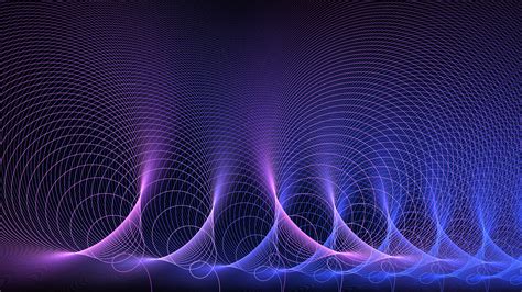 Acoustic Waves Abstract Purple Artistic Full Hd Wallpaper