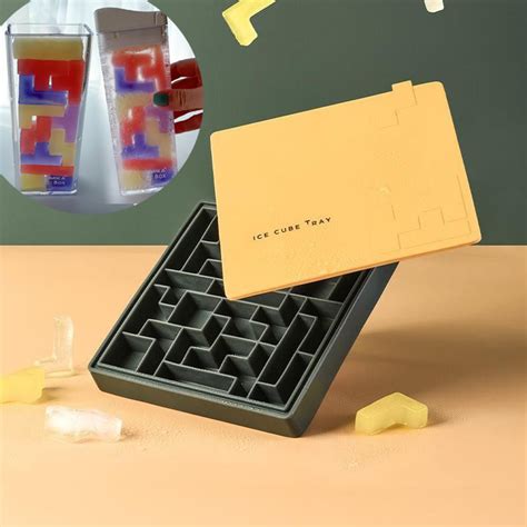 Ice Cube Maker Tetris Ice Cube Tray Labyrinth Silicone Mold Ice Maker