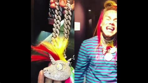 6ix9ine spends 75ok for a unicorn chain with rainbow weave that looks like his youtube