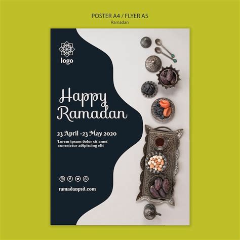 Free Psd Happy Ramadan Poster Concept Template