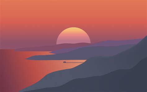 1920x1200 Gradient Calm Sunset 1200p Wallpaper Hd Nature 4k Wallpapers