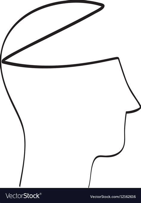 Human Head Silhouette Royalty Free Vector Image