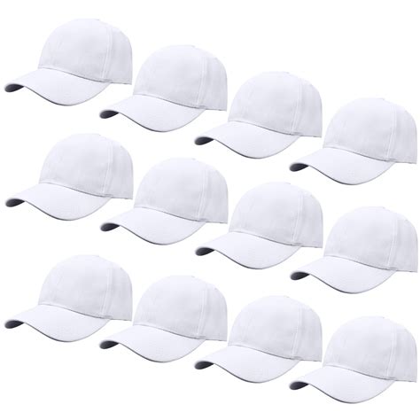 Falari Wholesale 12 Pack Baseball Cap Adjustable Size Plain Blank Solid