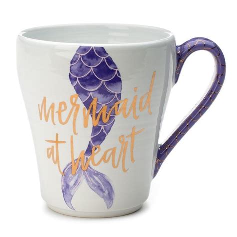 Mermaid At Heart Purple Scales Ceramic Tea Coffee Mug Mermaid Mugs