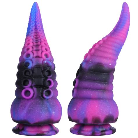 The Sky Color Liquid Silicone Anal Plug Anal Tentacle Penis Sexules Toys Satisfied For Men Sex