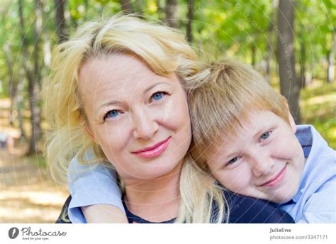 Portrait Of Mother And Son A Royalty Free Stock Photo From Photocase