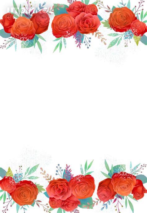 수채화 장미꽃 일러스트 C200204 Cooltree 일러스트 식물 배경 빨간 장미 빨간색장미 열정 열정적 안개
