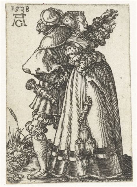 Dansend Paar Met Ruggen Tegen Elkaar Heinrich Aldegrever 1538 Framed