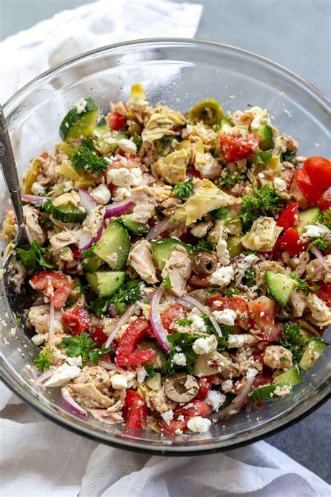 Mediterranean Tuna Salad No Mayo Easy Mediterranean Diet Recipes