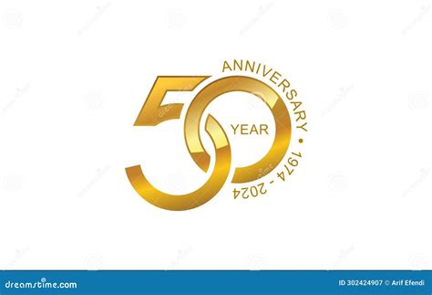 Set Of 50th Anniversary Logo Design Fifty Years Celebrating Anniversary Logo Design Template