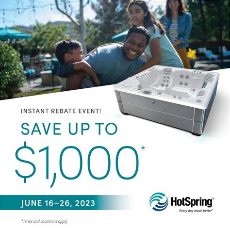 save up to 1000 off hot spring spas instant rebate event june 16th 26th 2023 decked out