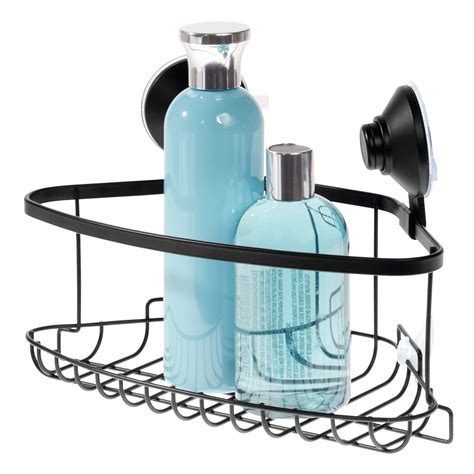 Buy Idesign Everett Metal Push Lock Suction Corner Shower Caddy Extra Space For Shampoo