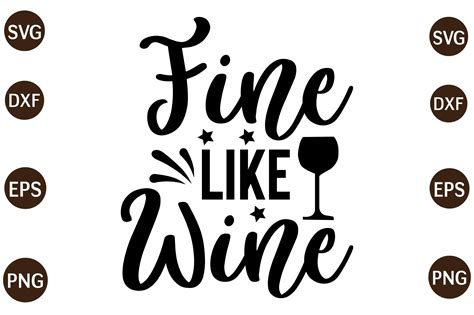 Fine Like Wine SVG Graphic By SVG Shop Creative Fabrica