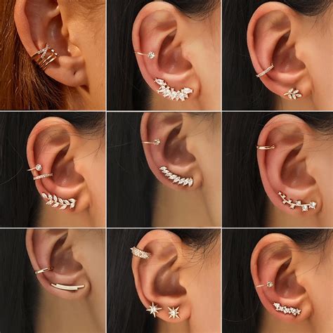 Cartilage Conch Fake Without Piercing Cuff Earring Earcuff Wrap Rock Earring Cuff No Piercing