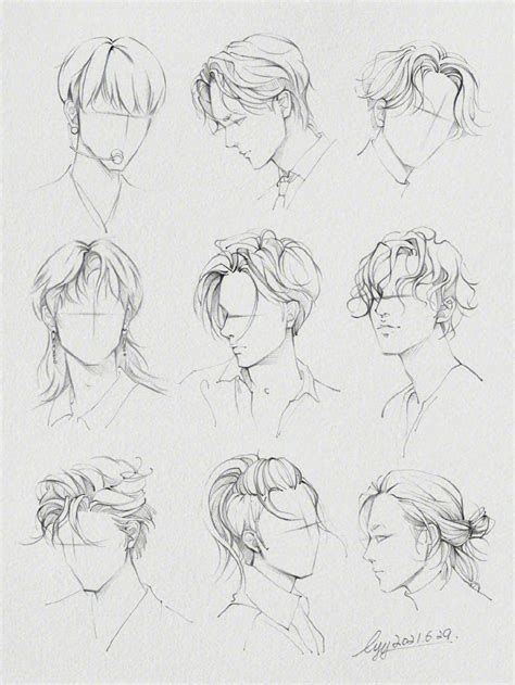 How To Draw Hair Drawing Male Hair Guy Drawing