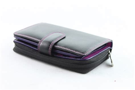 Multi Compartment Soft Leather Purse Wallet For Ladies Berry