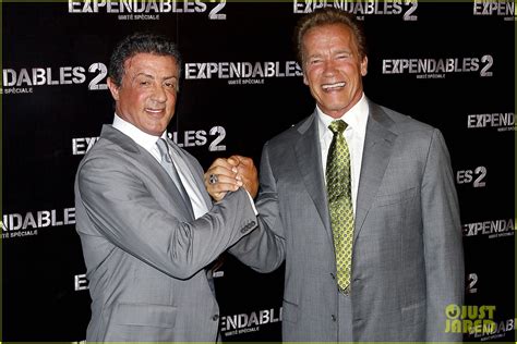 Schwarzenegger Stallone And Statham Expendables 2 Paris Premiere