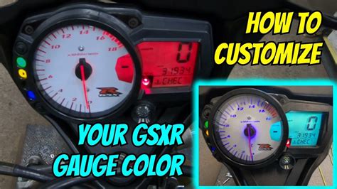 How To Customize Your Gsxr Gauge Cluster Color Youtube