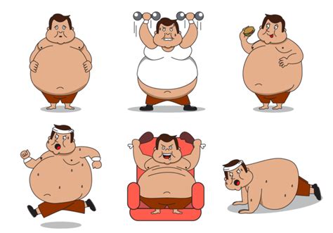 Fat Guy Character Vector Download Free Vector Art Stock Graphics