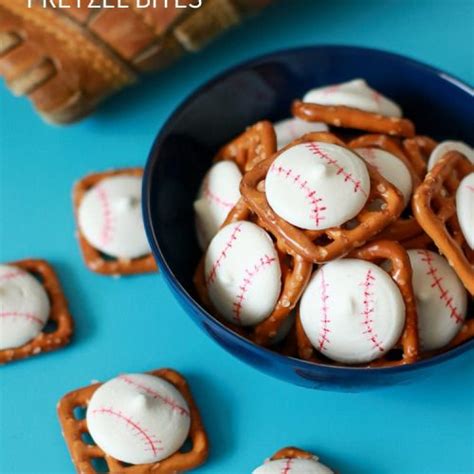 Baseball Pretzel Bites Baseball Themed Snack Idea