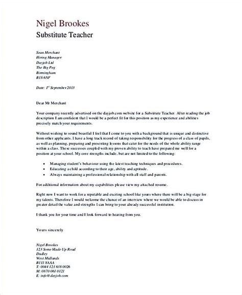 Preschool Teacher Cover Letter Template