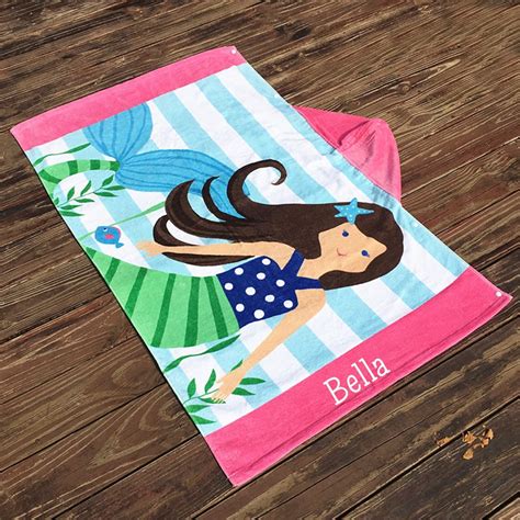 Personalized Hooded Beach Towel Childs Pool Towel With Etsy