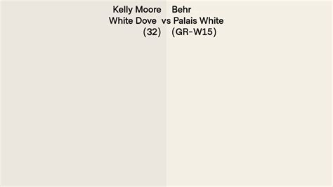 Kelly Moore White Dove 32 Vs Behr Palais White Gr W15 Side By Side