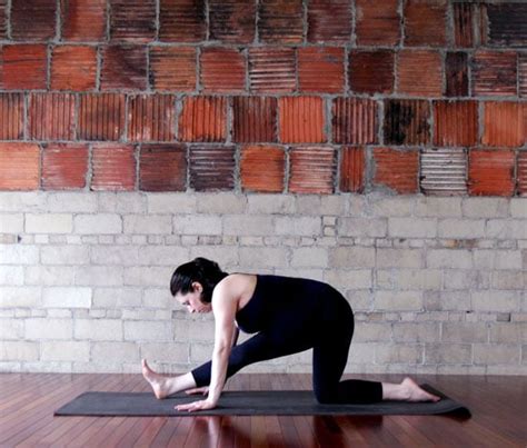 Kneeling Hamstring Stretch Prenatal Yoga Sequence For Tight Hips And