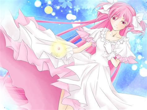 Dress Gloves Kaname Madoka Long Hair Mahou Shoujo Madoka Magica Pink