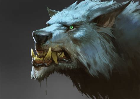 Wolf Head Practice Zhang Davey Werewolf Werewolf Art Fantasy Wolf