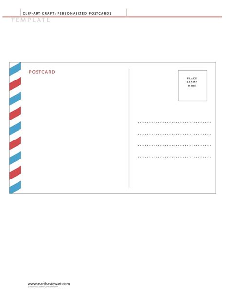 Free Printable Postcard Template Printable Templates