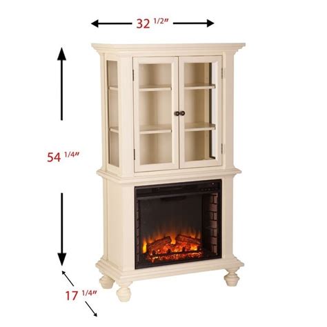 Southern Enterprises Townsend Electric Fireplace Bookcase In White Fe9828