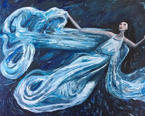 Floating Girl By Mandy Gatlin Painting By Amanda Gatlin Pixels