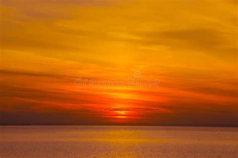 Colorful Sunset Over The Water Surface Stock Image Image Of Distance
