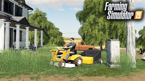 Fs19 Mowing Overgrown Lawn With New Allis Chalmers Garden Tractor