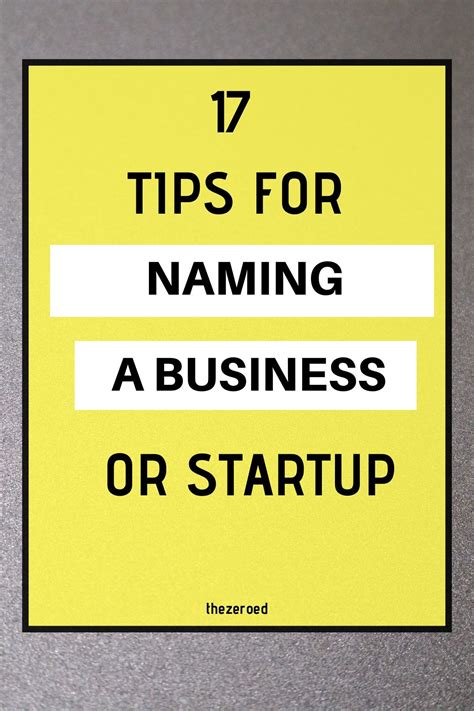17 Tips For Naming A Business Or Startup New Business Names Naming