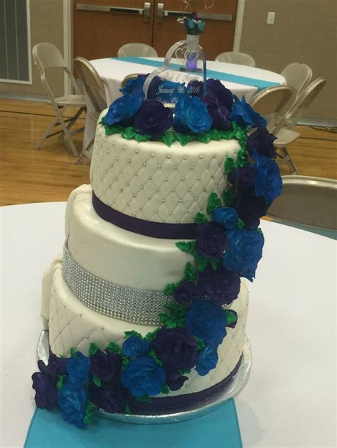 Purple And Turquoise Wedding Cake Turquoise Wedding Cake Turquoise