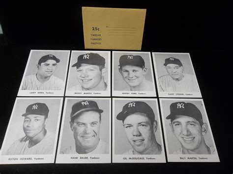 Lot Detail 1956 New York Yankees Baseball Picture Pack Of 12 In