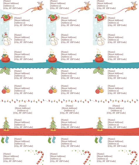 Free Christmas Address Label Template Dotx Kb Page S