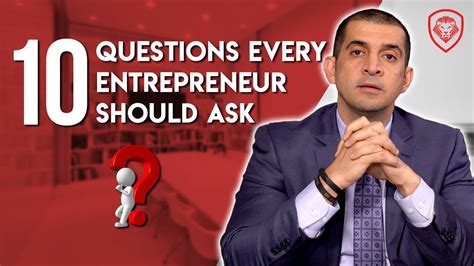 10 Questions Every Entrepreneur Should Ask Youtube