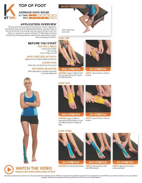 Top Of Foot Taping Kt Tape Helps Treat This Condition By Relieving
