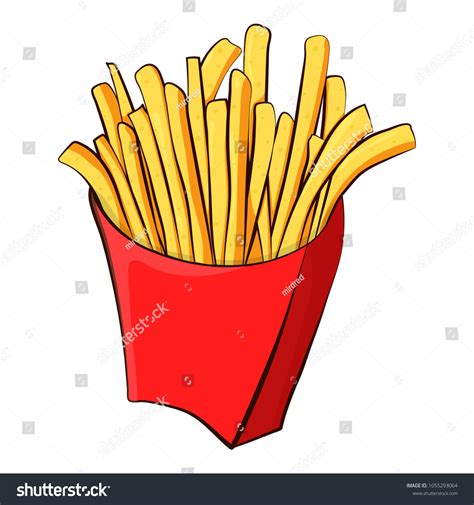 French Fries Vector Stock Vector Royalty Free 1055293064 Shutterstock