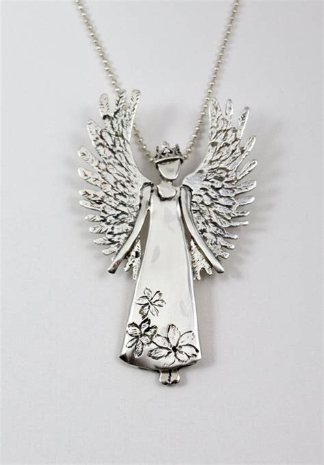 Sterling Silver Angel Jewelry Pendant Angel Sable Is Strong Strong