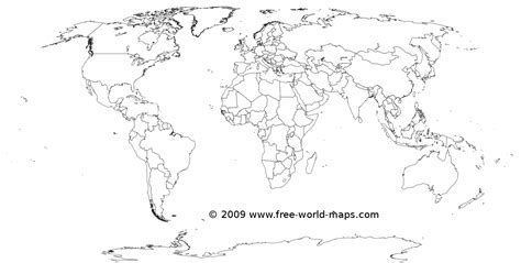Unlabeled World Map Me For Mapa Mundi Para Colorir Páginas Para