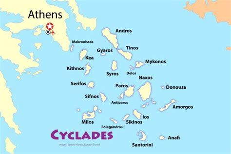 Ateny Mapa Wysp Greckich Wysp W Pobli U Mapie Ateny Grecja