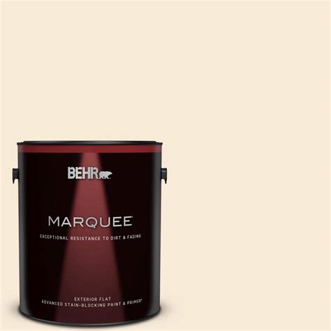 Behr Marquee 1 Gal 13 Cottage White Flat Exterior Paint And Primer