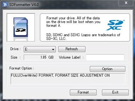 I will show you two scenarios: Download SD Card Formatter 4.0 - Windows